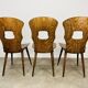 3 Gentiane Baumann chairs from the 60s, bistro style