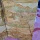 20th century three-leaf painted screen