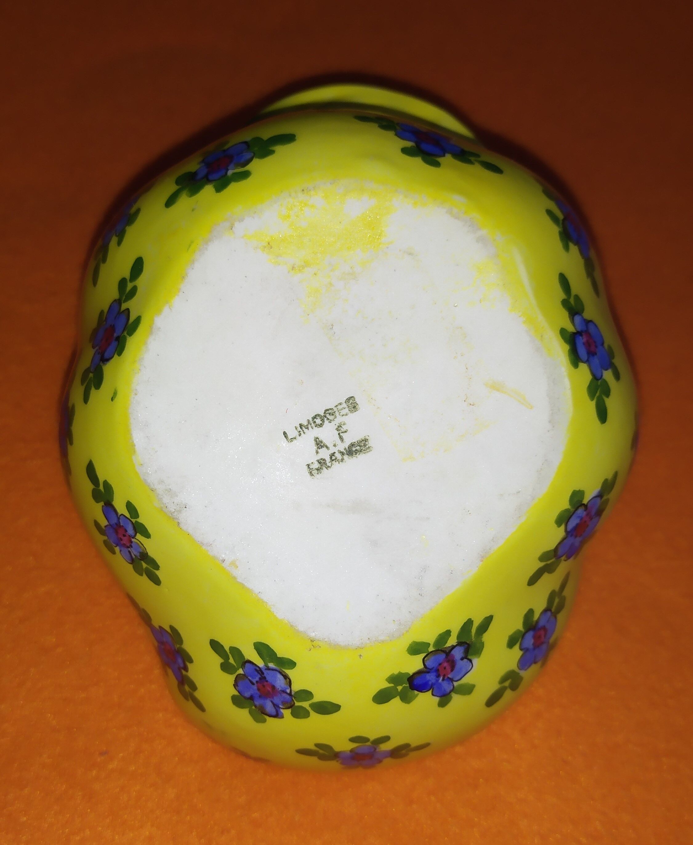 Bouquetière "Panier provençal" Limoges porcelain
