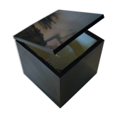 Lampe cube noire Cuboluce Cini & Nils, EO Opi 70s