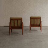 Set of 2 paperknife easy chairs by Kai Kristiansen, Denmark, 1960's