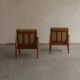 Set of 2 paperknife easy chairs by Kai Kristiansen, Denmark, 1960's
