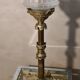 Lampe bronze Napoléon III, globe sculpté, moulé opaque