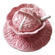 Pink slip mustard pot, Bordallo Pinheiro, Portugal