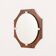 Mid-century rosewood octagonal Space Age mirror, Italy 1970s