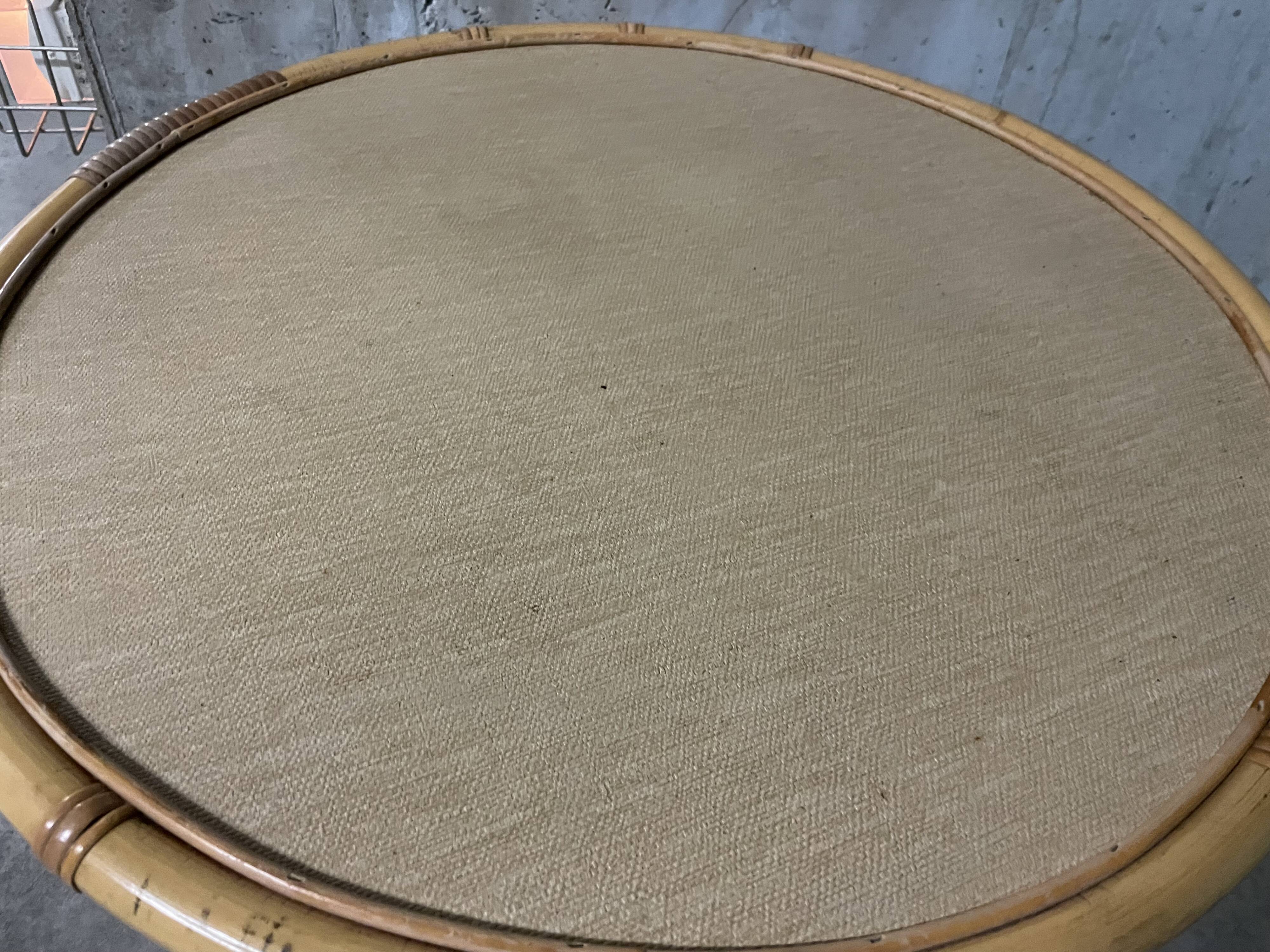 Rattan coffee table from the 70s