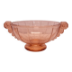 Art Deco pink glass fruit bowl