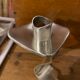 Candlestick candlestick design 1970 metal silver Saint Médard