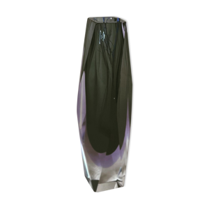 vase long en verre de