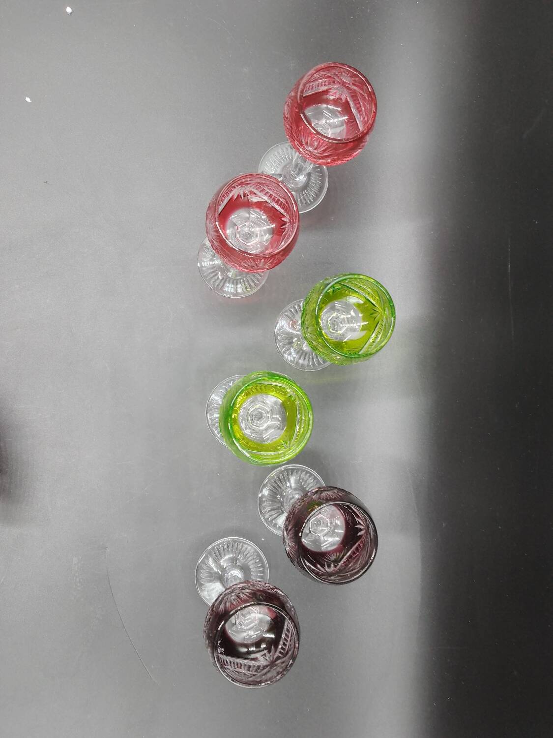 6 Nachtmann Weinrömer Crystal Liqueur Glasses