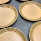 Lot 10 plates flat vintage sandstone workshop art Sarreguemines