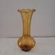 Vintage blown amber glass vase – corolla style