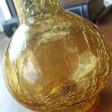 Vase en verre craquelé