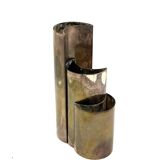 Mid-century set of 3 silver-plated vases, GiBi Italy 1970s