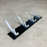 Wall-mounted coat rack with 4 designer hooks, Cyprès model, by Unilux