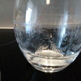 Crystal carafe or engraved glass
