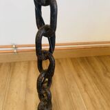 Large brutalist iron floor lamp