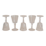 Set of 11 glass glasses