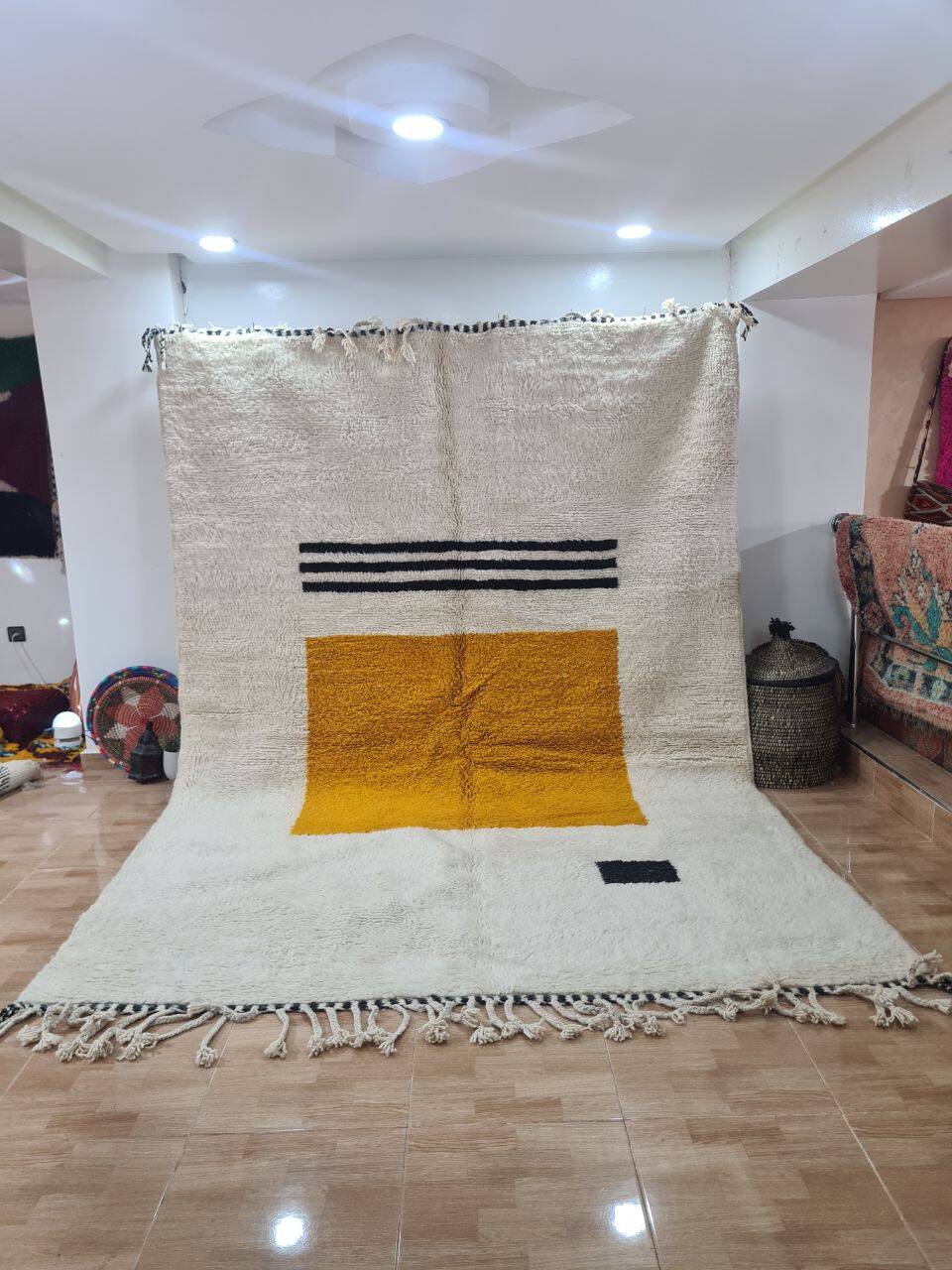 Handmade wool Berber rug 300X200 cm