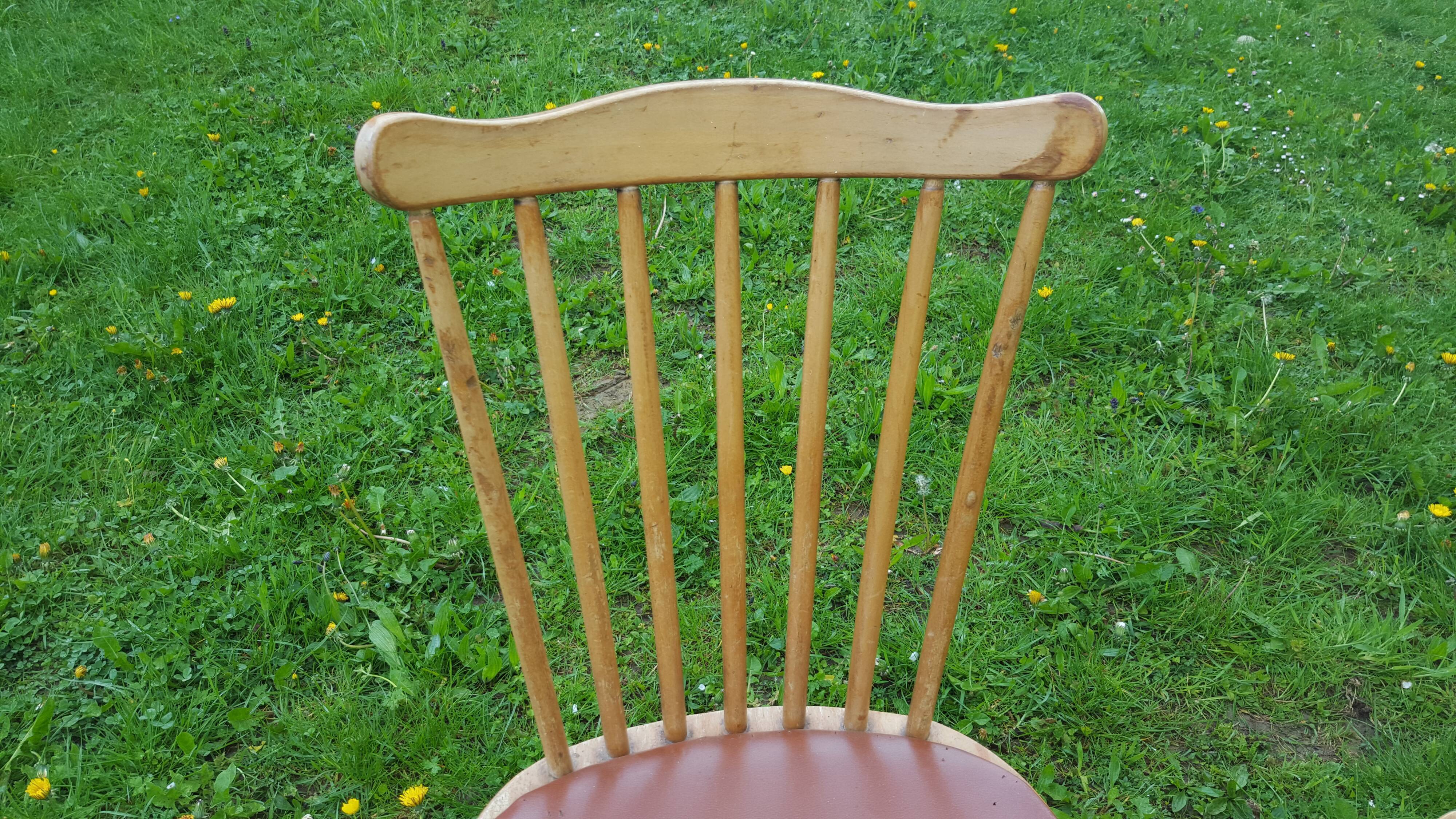 Trio of bistro chairs Baumann vintage 60s