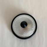 Small glass ceiling light from the 1980s, antique transparent light fixture