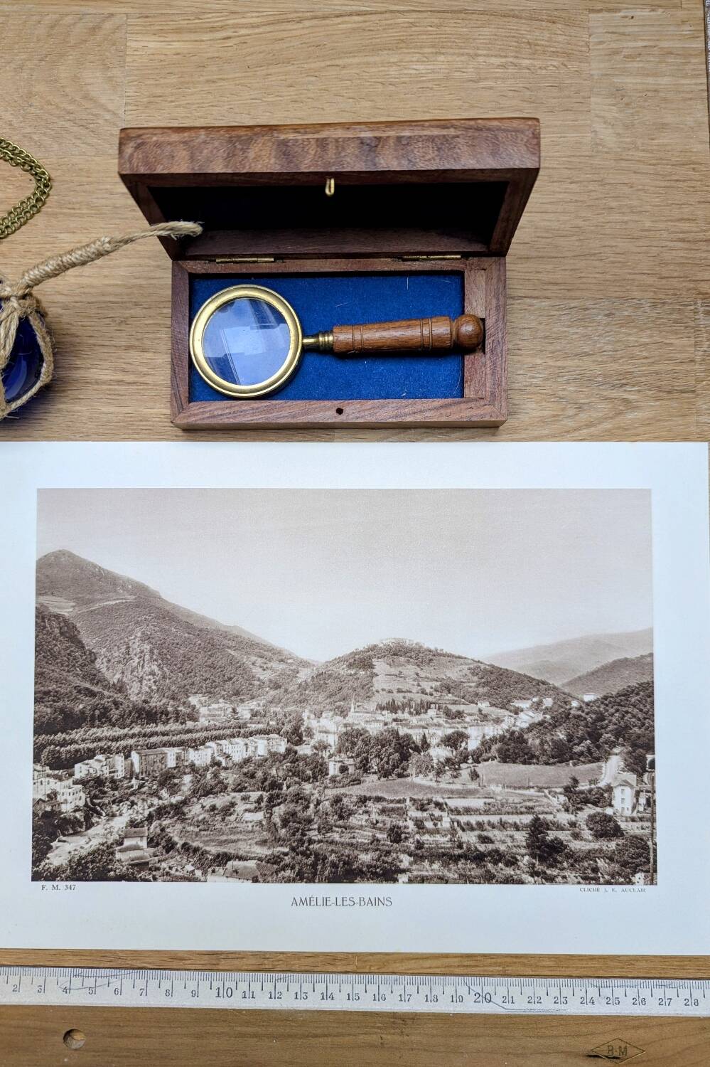 Amélie-les-Bains, vintage, photo print from 1935.