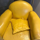 A leather club chair