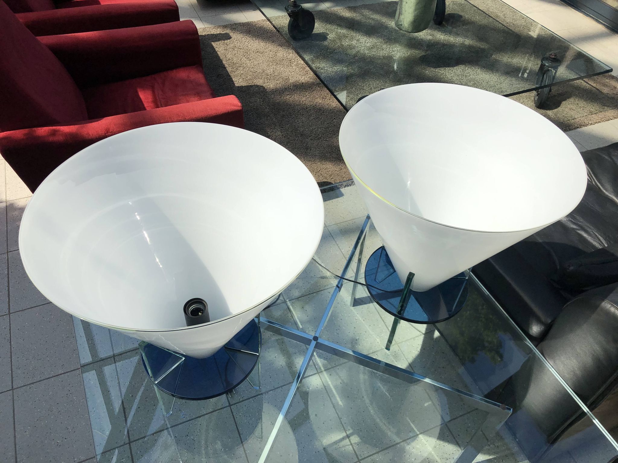Pair of Otéro model lamps by Rodolfo Dordoni for Fontana Arte, 1986