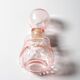 Vintage Small Pink Glass Decanter with Stopper: Mid-Century Empoli Italian