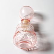 Vintage Small Pink Glass Decanter with Stopper: Mid-Century Empoli Italian
