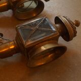 Pair of brass 1900 wall light
