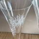 4 champagne flutes in crystal engraved Marguerite