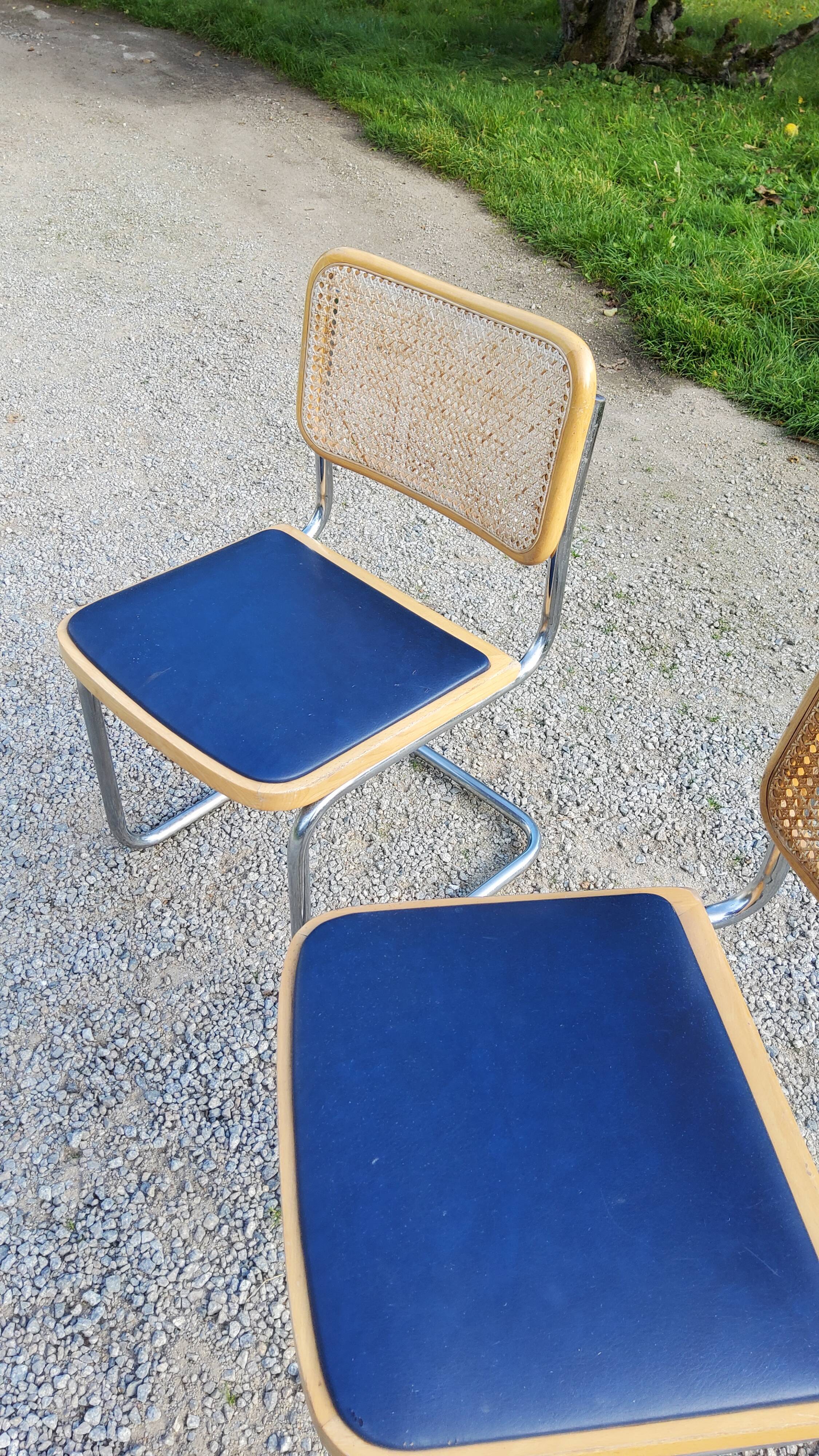 Set of 2 chairs by Marcel Breuer Cesca b32 edition of the 70s