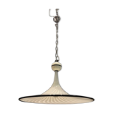 Italian black & white murano glass light pendant