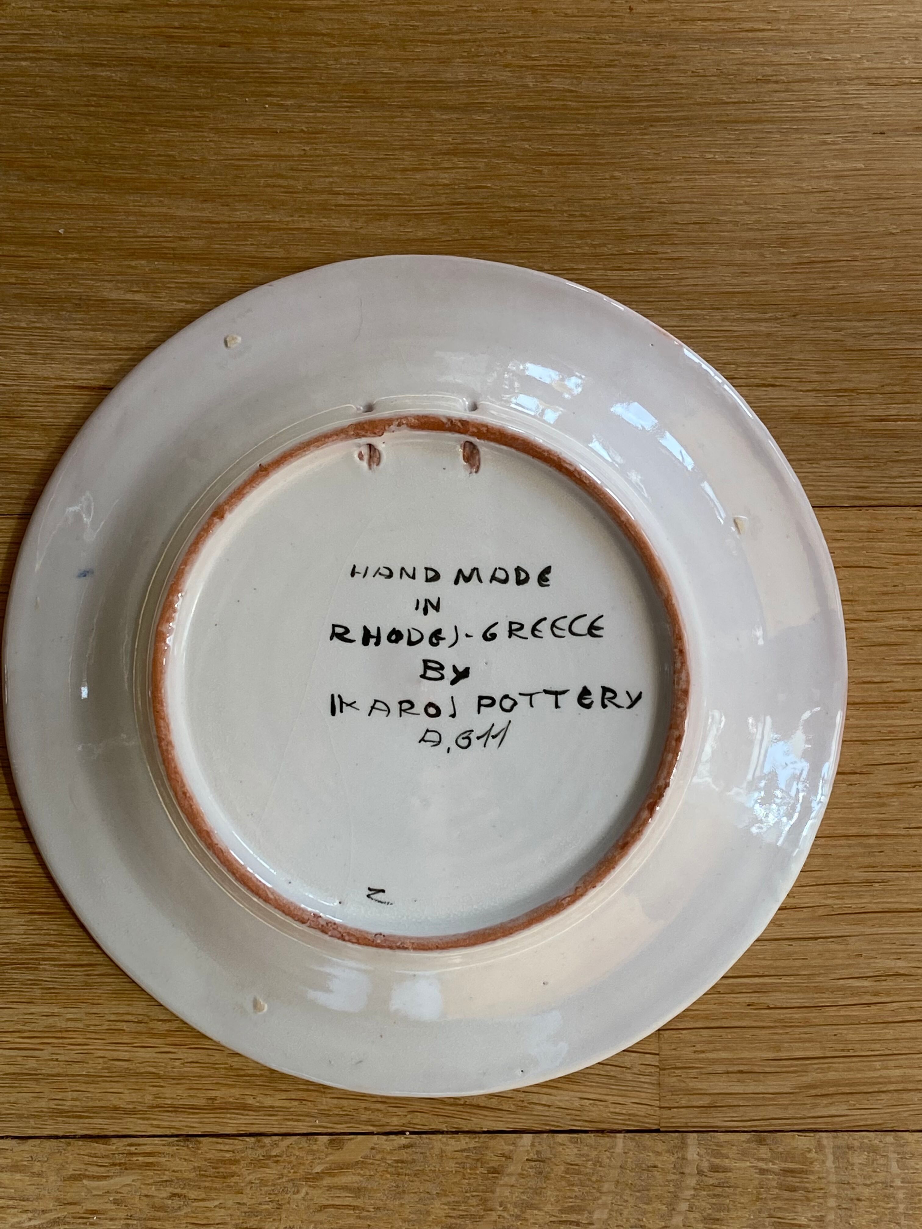 Plate Ikaros Pottery Rhodes