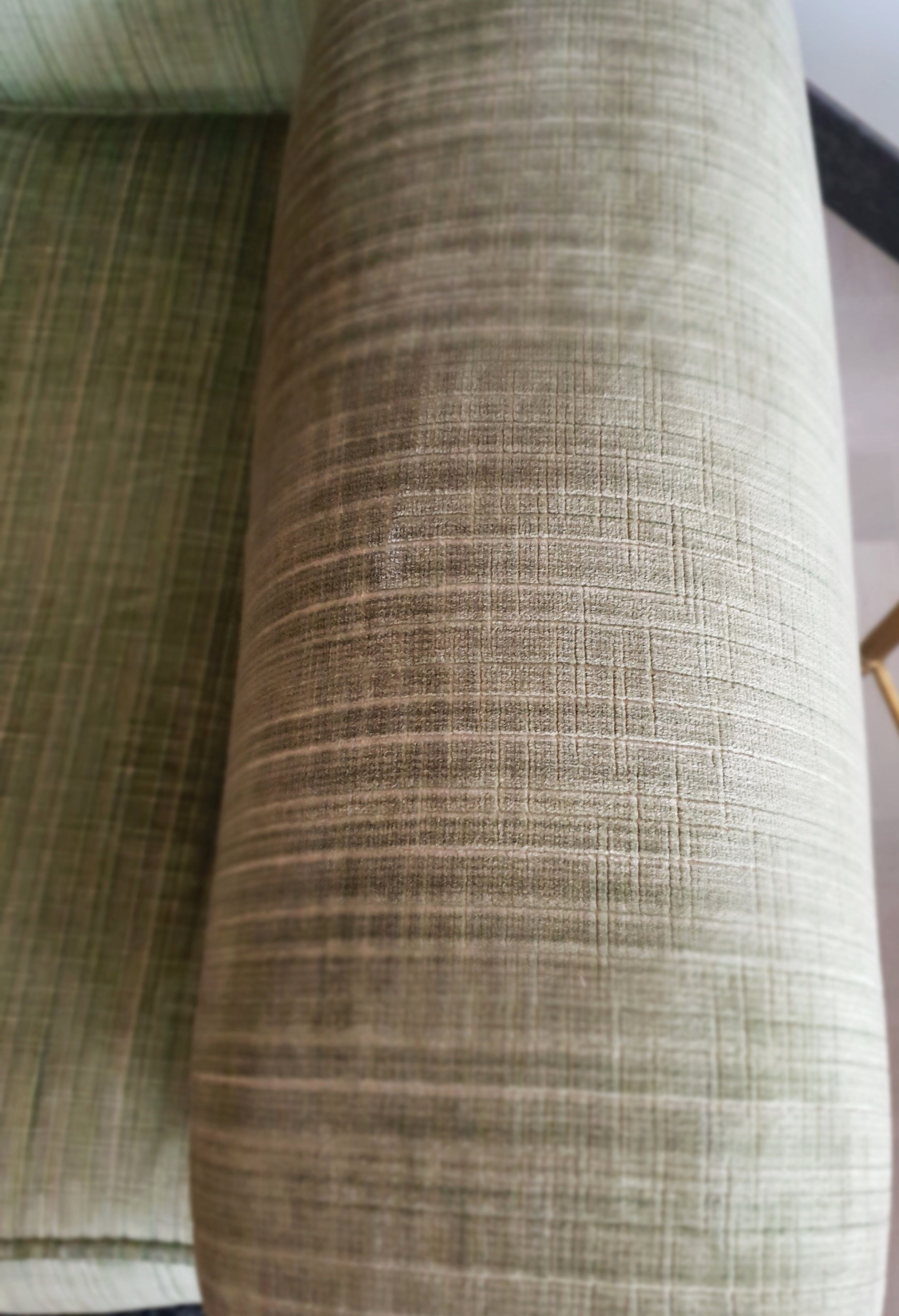 Fringed velvet armchair