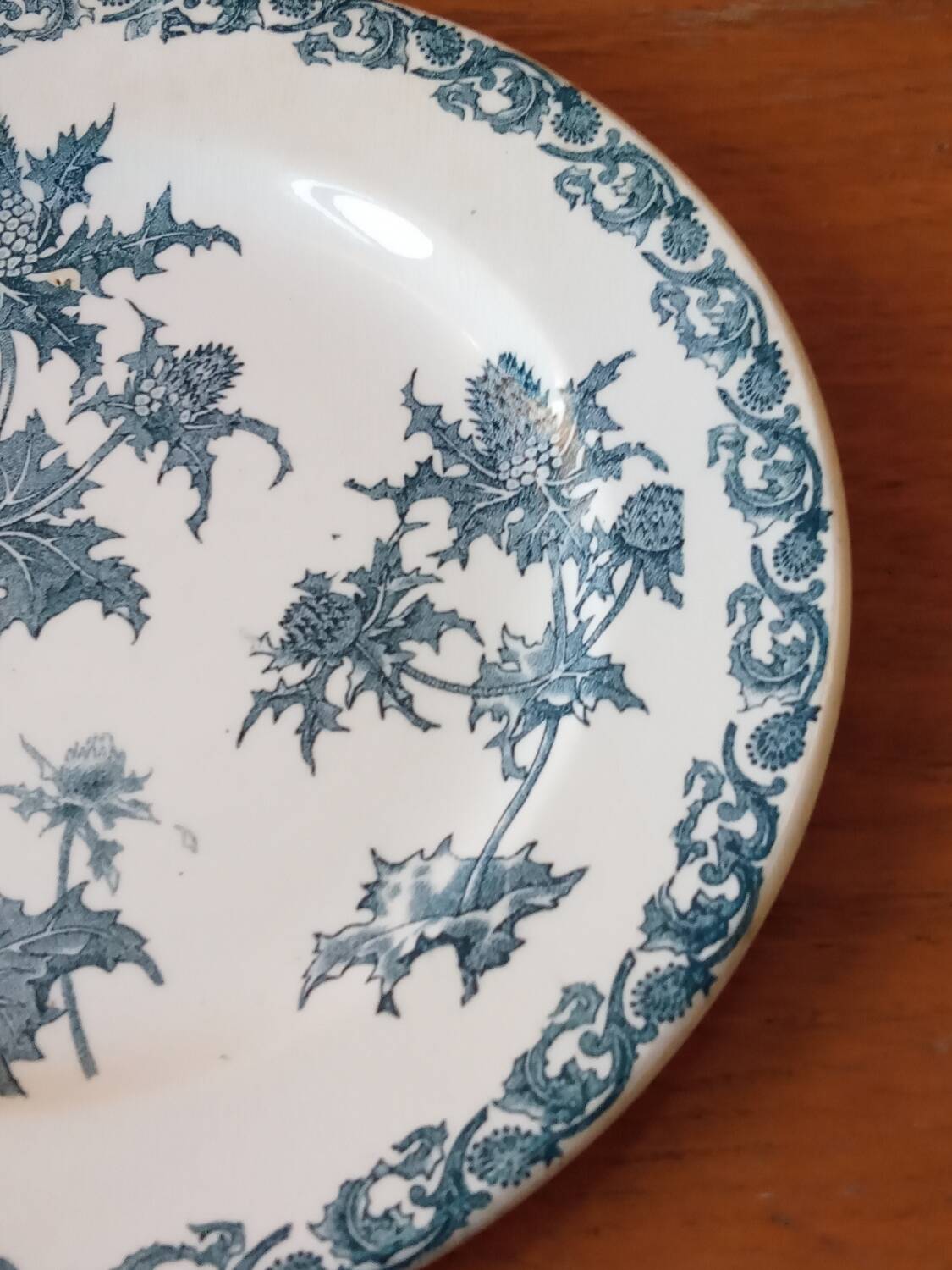 Six LG "Righi" iron earthenware plates