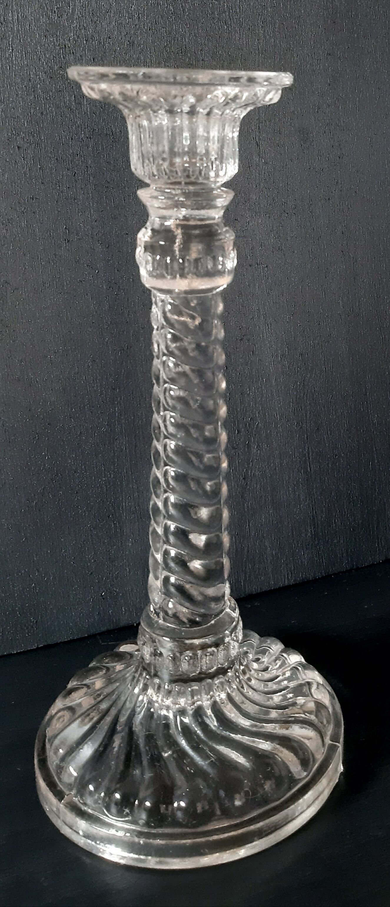 Glass candle holder