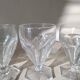 6 SAINT LOUIS flat-ribbed white wine glasses, Poincaré model