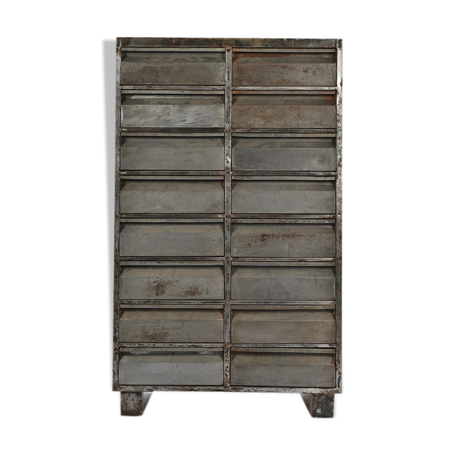 16-drawer metal workshop dresser