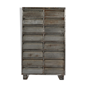 16-drawer metal workshop dresser