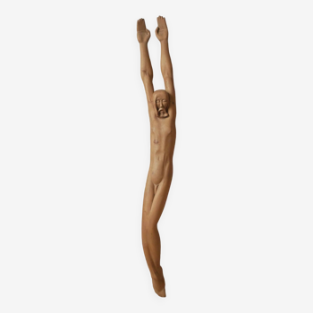 Carved wooden body handmade object religious spiritual sculpture