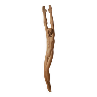 Carved wooden body handmade object religious spiritual sculpture