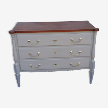 Chest of drawers gray cherry top