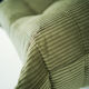 Togo Armchair and Pouf in Khaki wide Corduroy