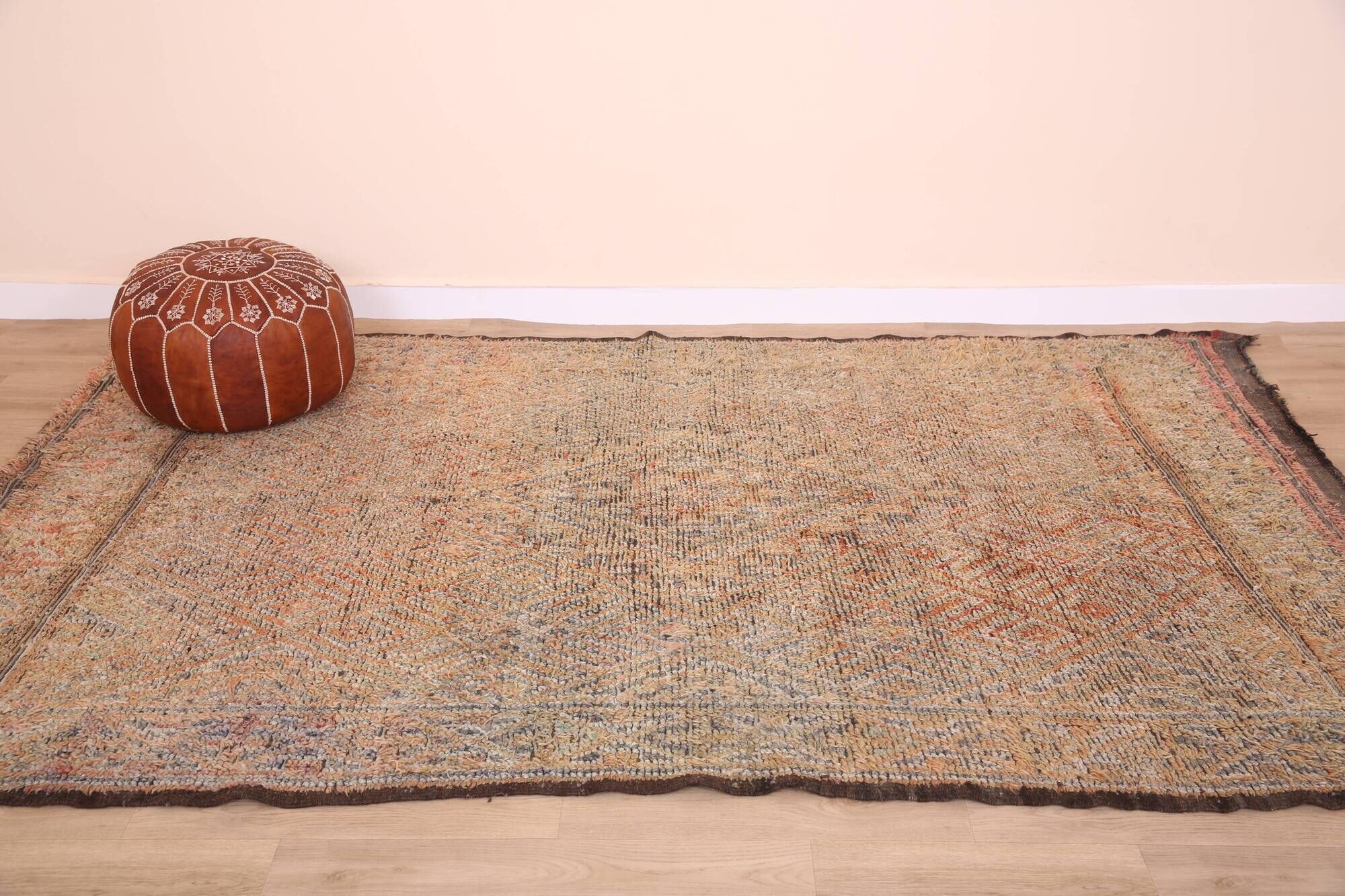 Vintage Moroccan Rug 179 x 276 cm, Berber Wool Rug Handmade, Bohemian Rug