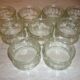 9 ramekins in vintage pressed and molded glass