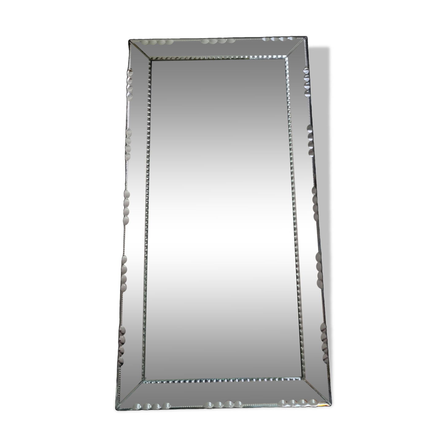 Vintage Venetian style mirror, to stand, 124 x 63 cm