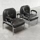 Hans Eichenberger 'Eurochair' Leather Lounge Chairs for Girsberger, 1970s