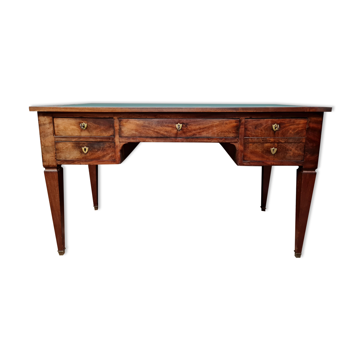 Louis XVI double-sided center office in mahogany around 1850